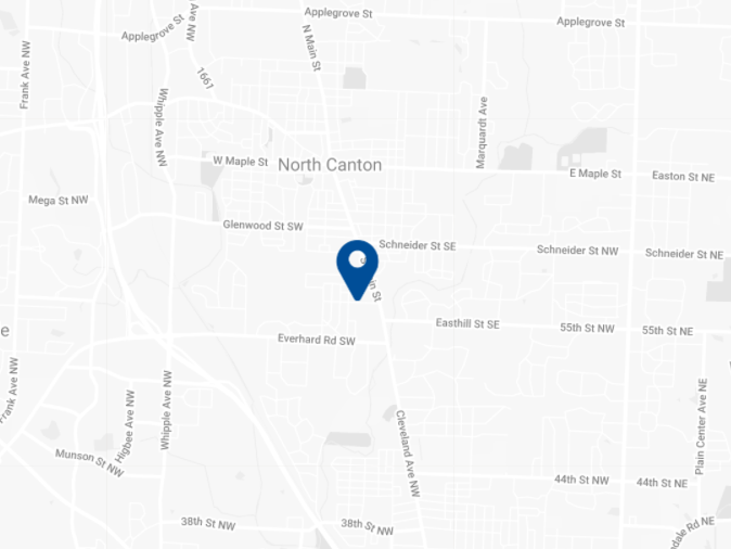 Map to attorney's office in North Canton
